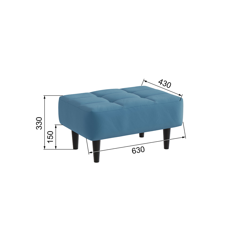 Пуф Корк, Светло-голубой