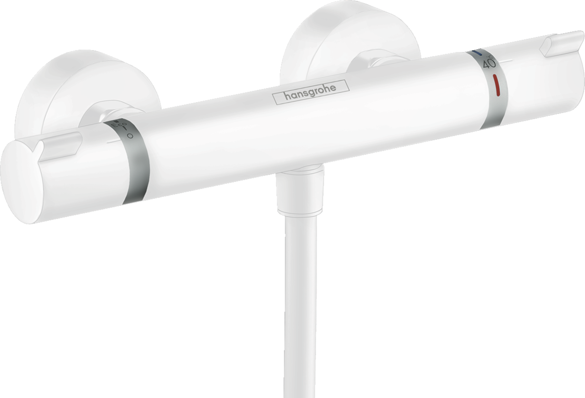 13116700 HG Ecostat Comfort термостатический смеситель для душа матовый белый