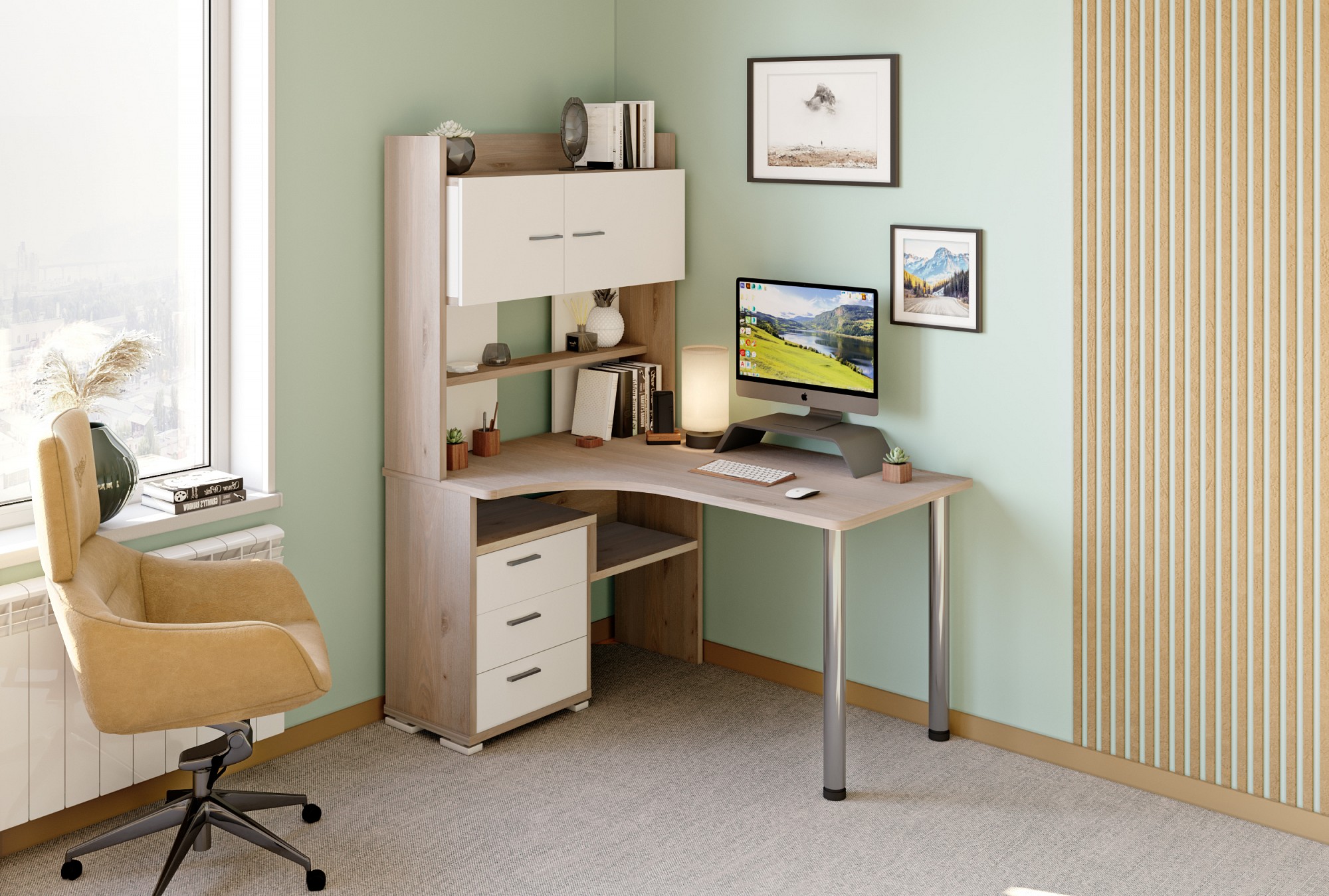 Стол компьютерный Домино СР-133-150 КБЕ-ЛЕВ