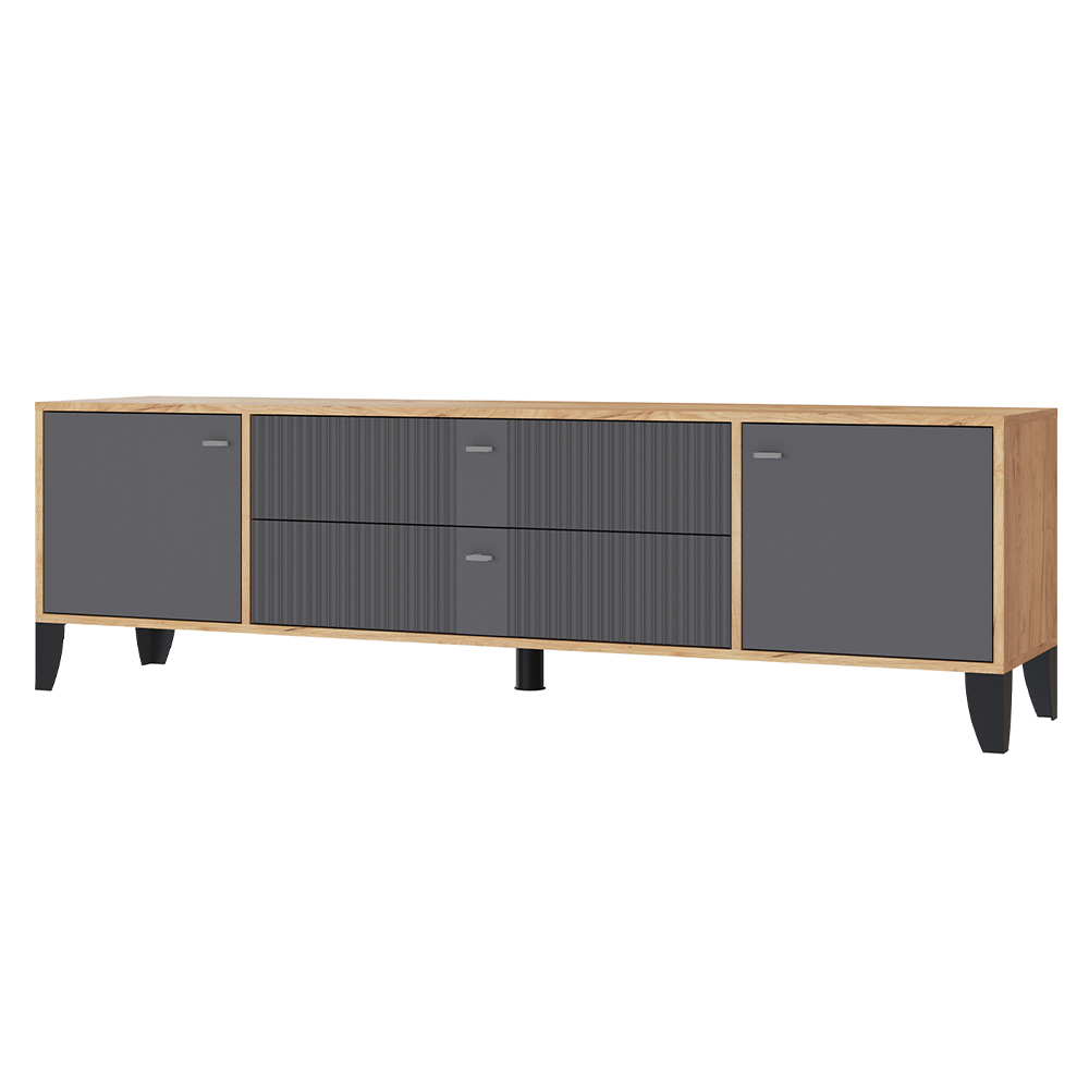 Тумба под телевизор Парус-10, Дуб крафт золотой, Карбон вулкан Тумба под телевизор Парус-10, Дуб крафт золотой, Карбон вулкан