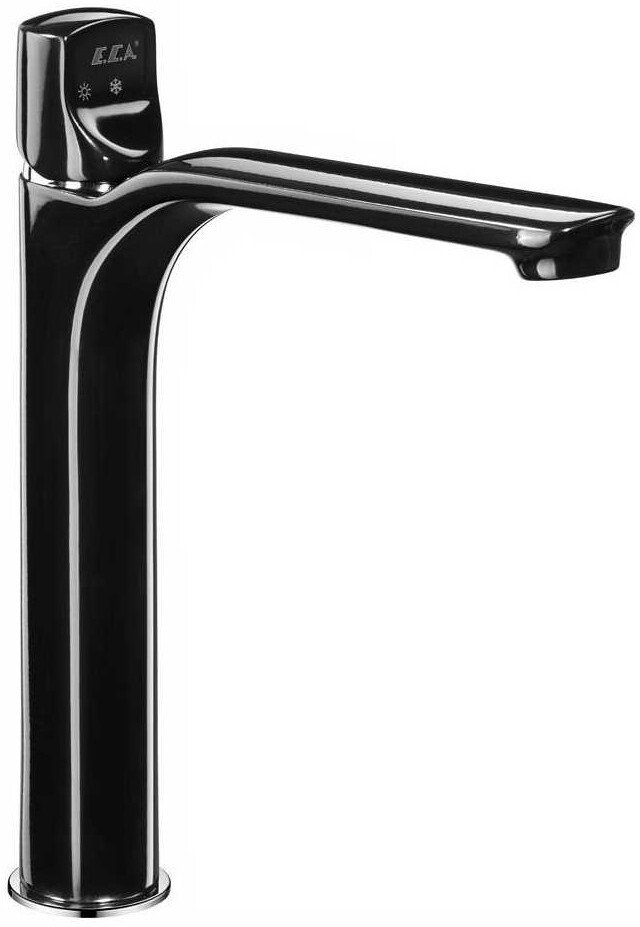 104508984EX MYRA смеситель для раковины 230 без донного клапана черный /хром