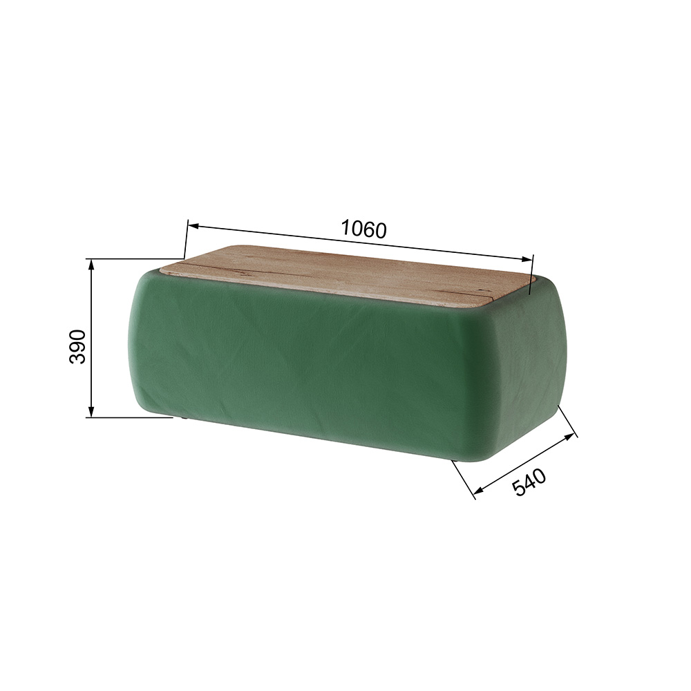 Стол журнальный Дизи, Изумрудный