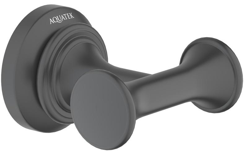 AQ4502MB КЛАССИК крючок двойной, матовый черный AQ4502MB КЛАССИК крючок двойной, матовый черный