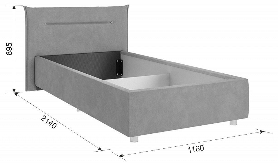 Кровать односпальная Альба Кровать односпальная Альба