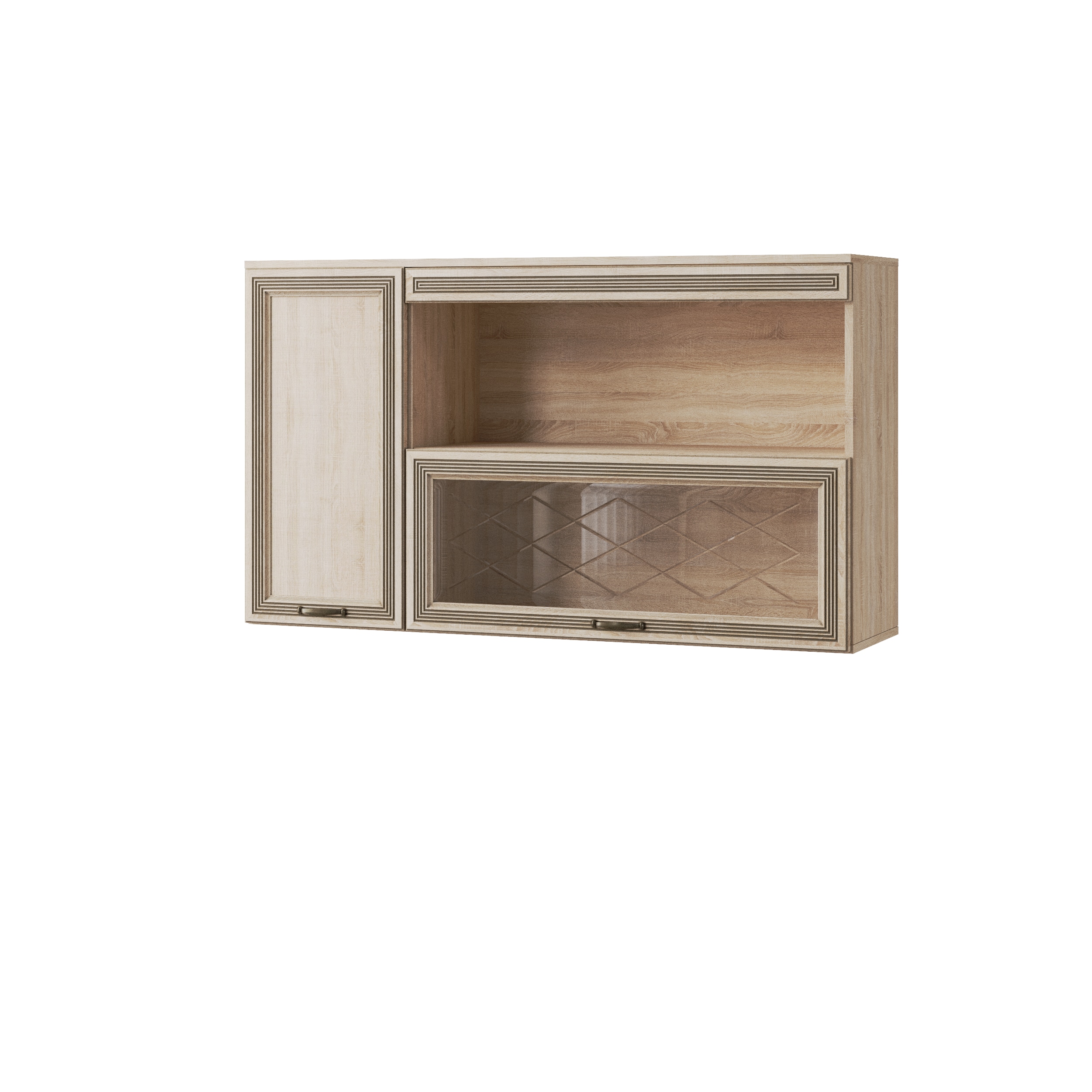 Полка навесная Ливорно ЛН-4, дуб