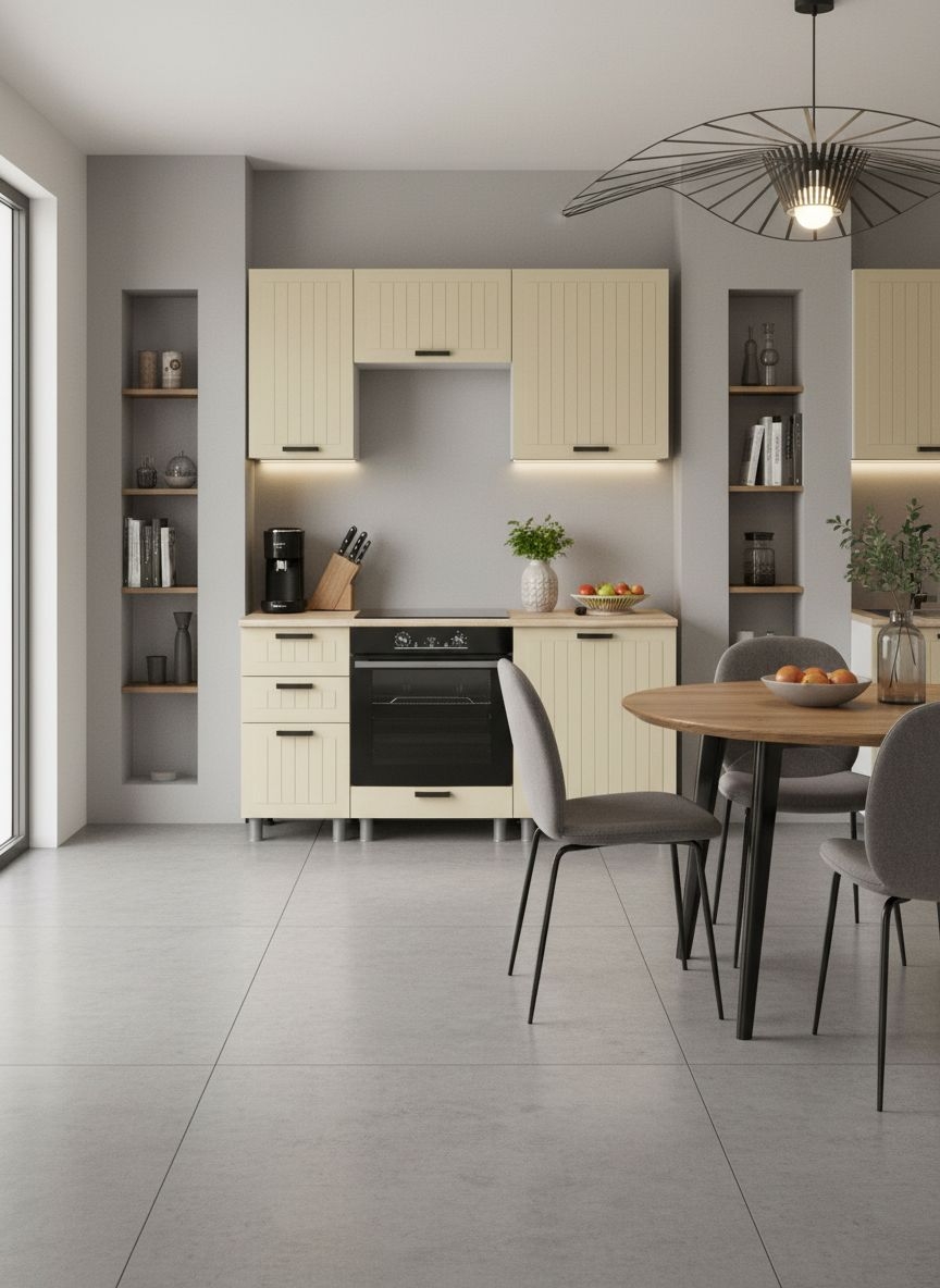 МК Аленушка 1,6м в.7 Орхидея Крем,скоба черный,сонома