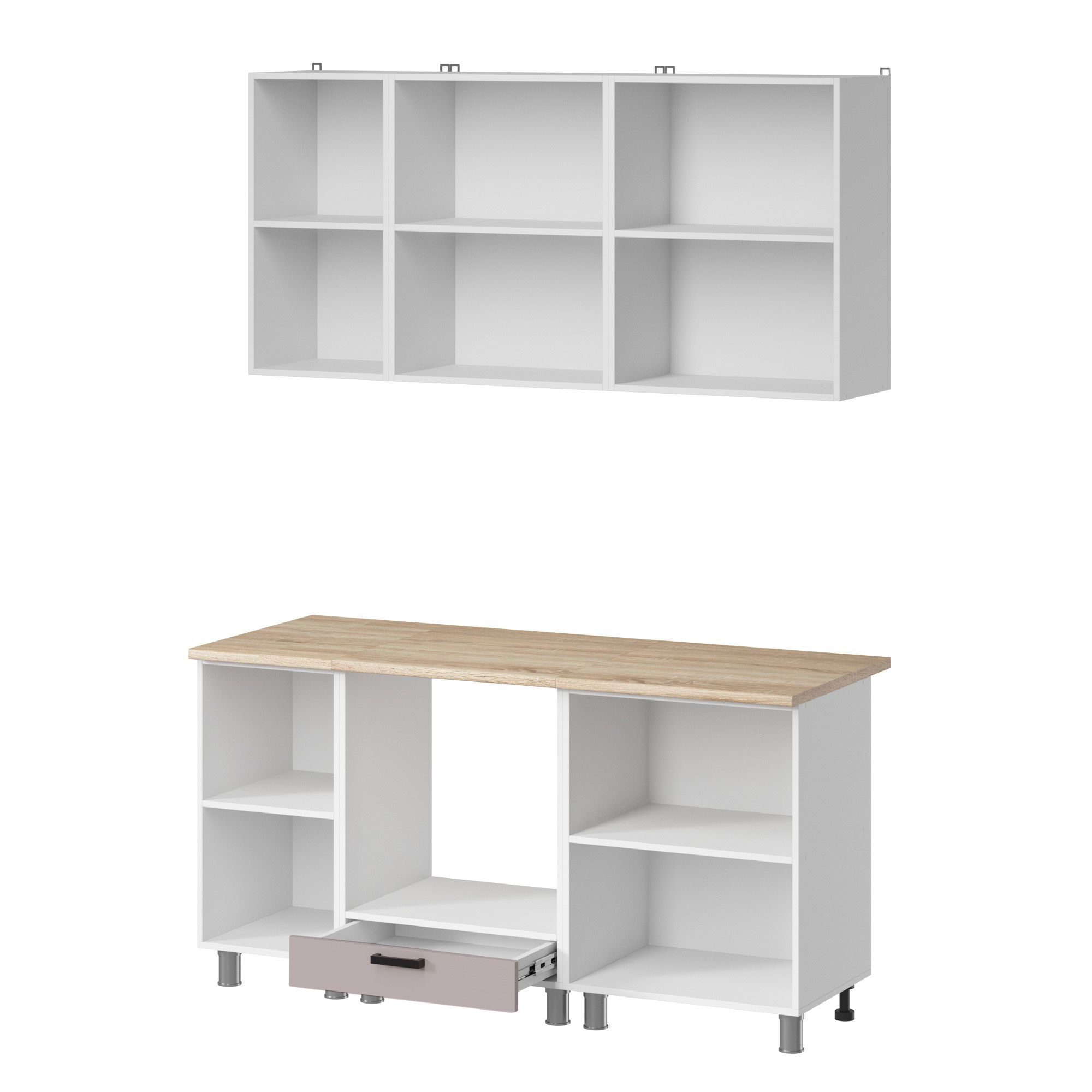 МК Аленушка 1,6м в.6 Лотос Кашемир,скоба антрацит,сонома