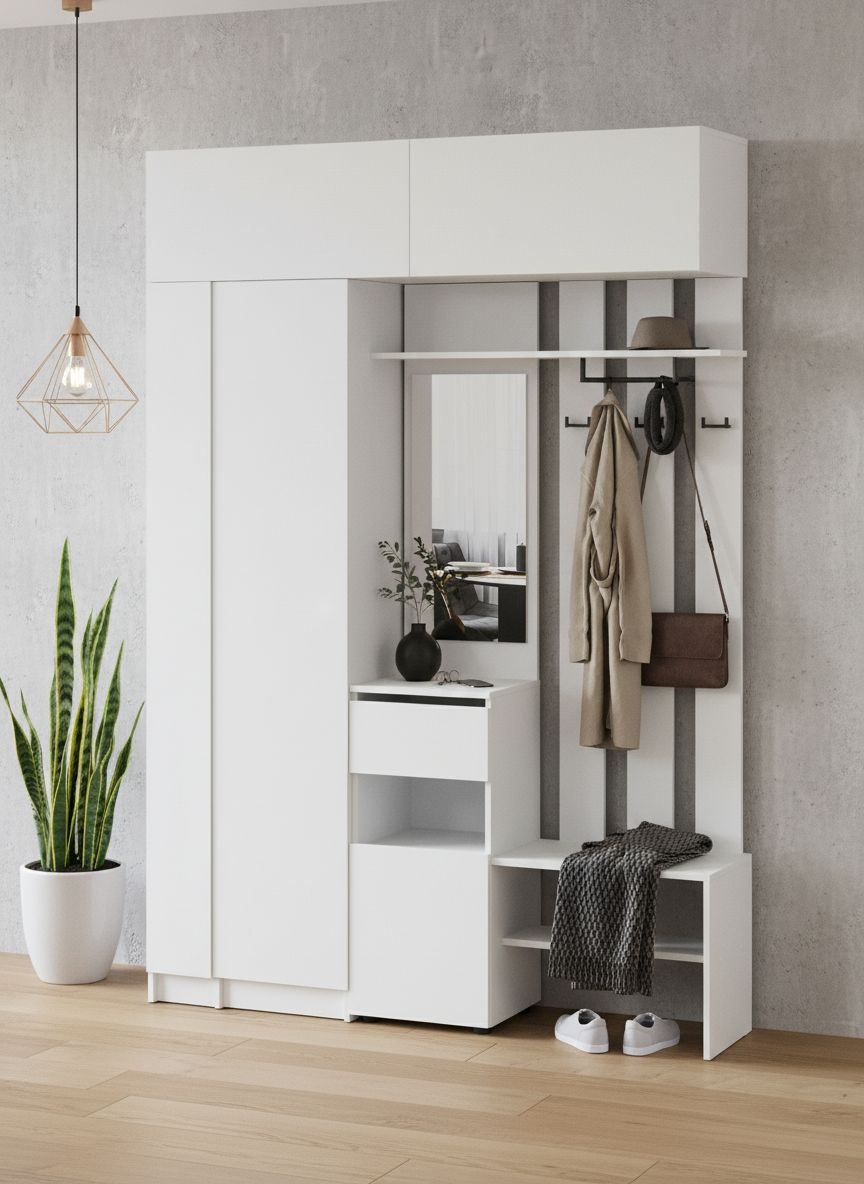 Прихожая Бали, Белый. Комплект 15