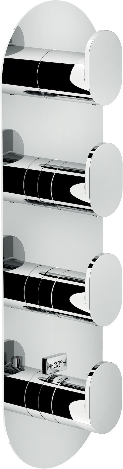 UP94104CR UP термостатический смеситель для ванны 4 выхода (внешняя часть)