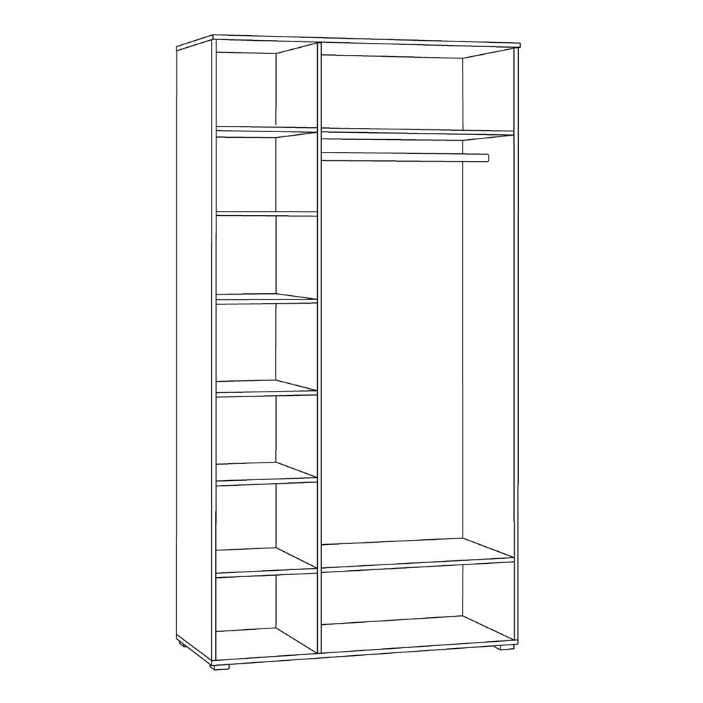 Шкаф для одежды 13.336.03, Серый графит, Дуб золотой