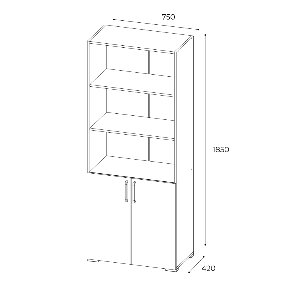 Стеллаж к столу компьютерному, дуб сонома/белый
