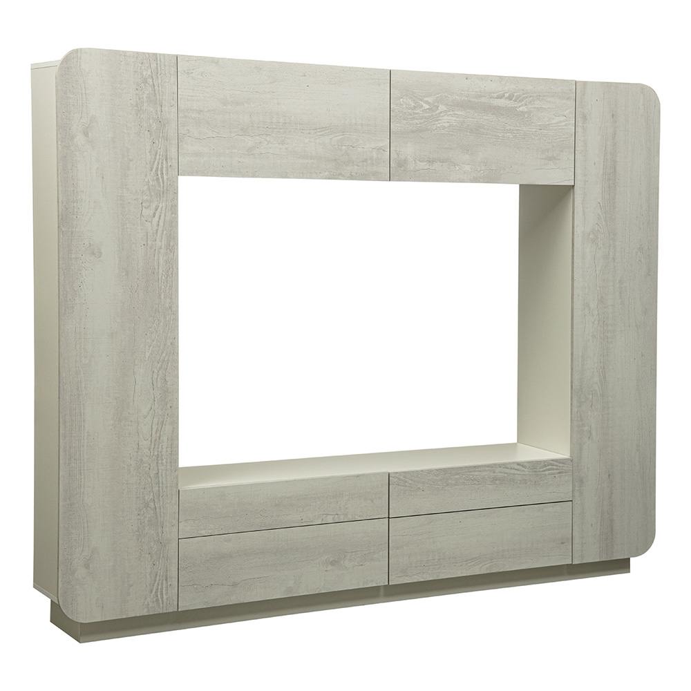 Стенка Лаванда-2, Белый, Бетон пайн белый