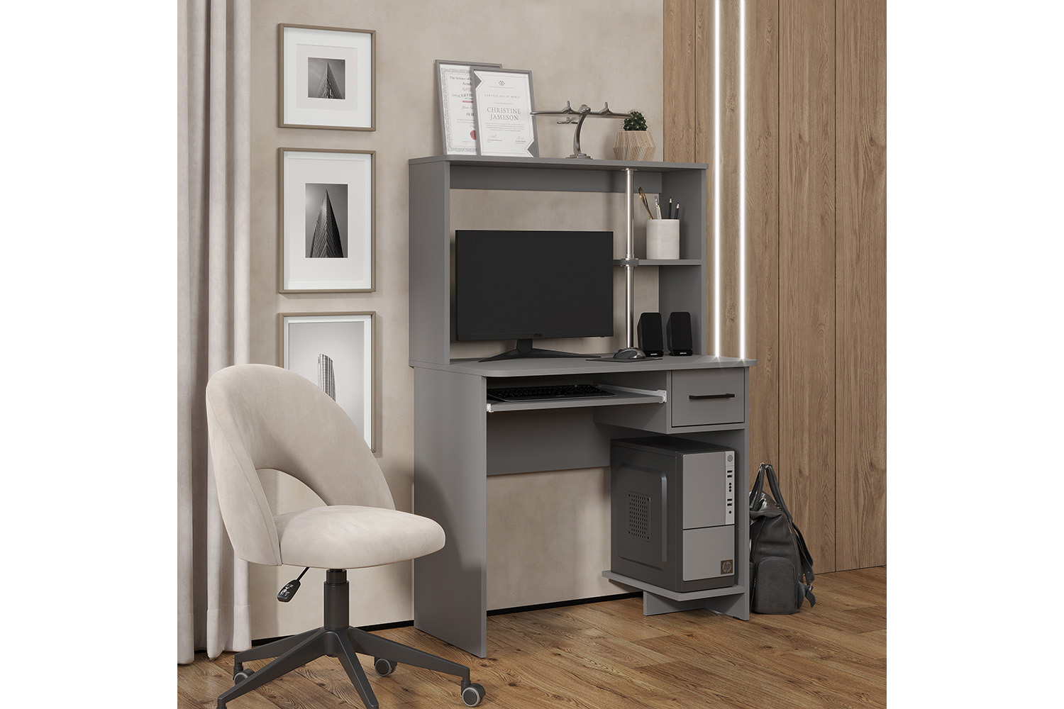 "Дебют" стол компьютерный Графит