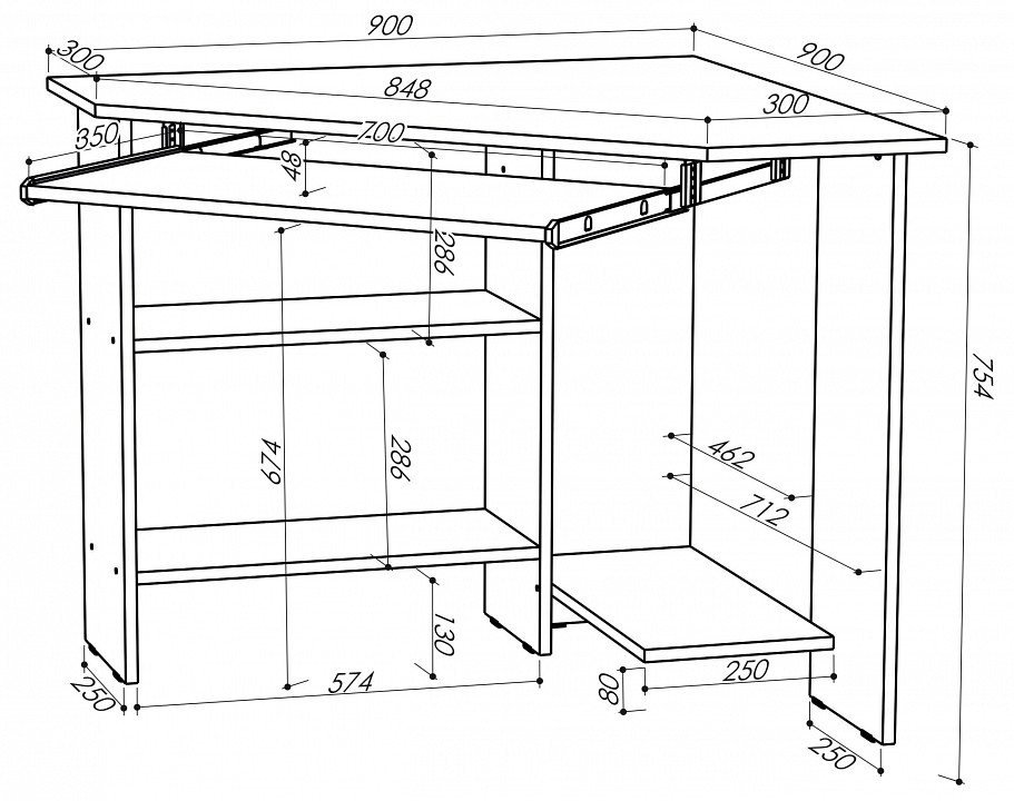 Стол компьютерный Джаз 29