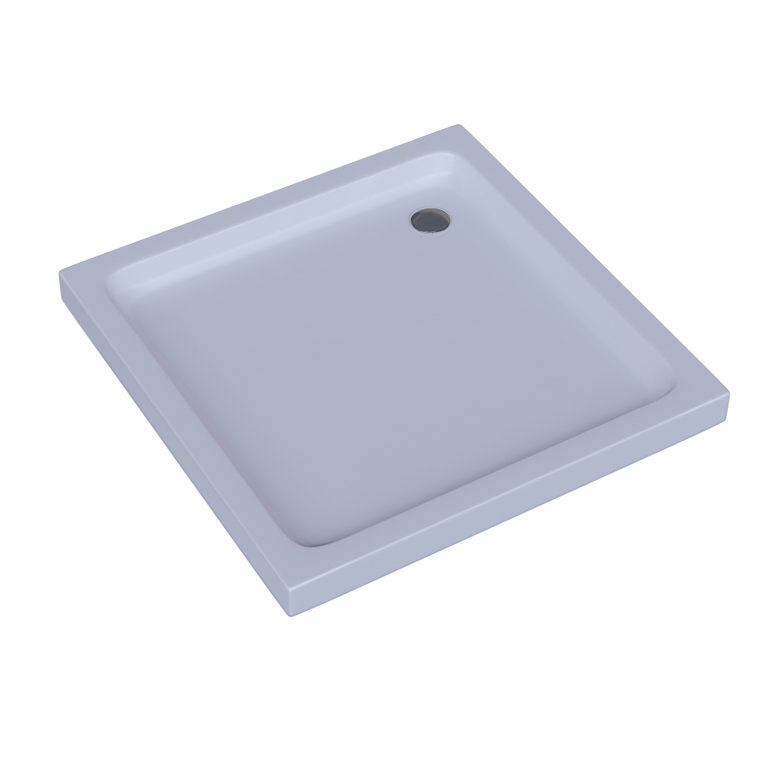 Поддон акриловый, квадрат, с ножками и съемной панелью. БЕЗ СИФОНА. 90*90*15