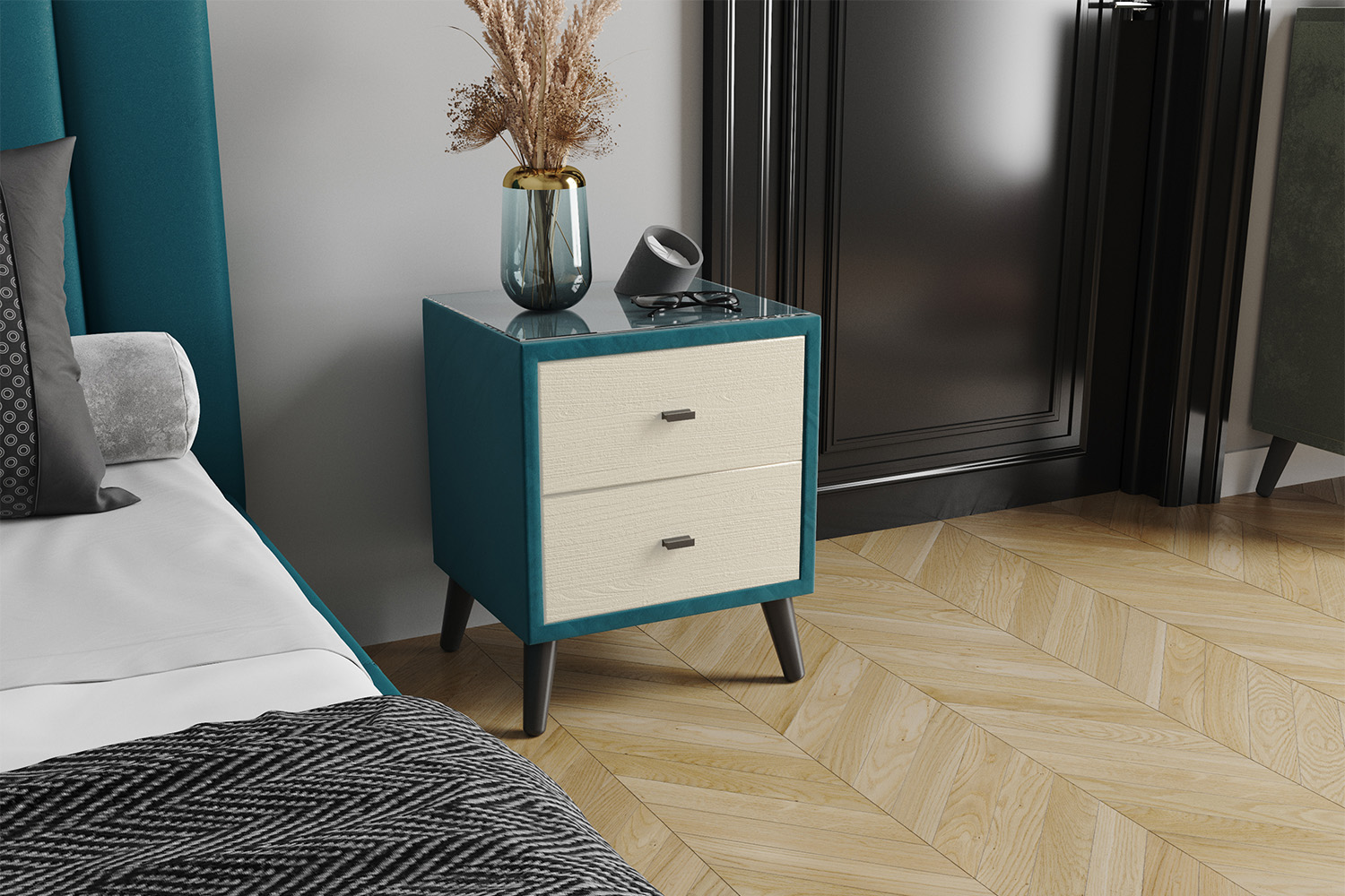 Тумба прикроватная Ланс, Бирюзовый