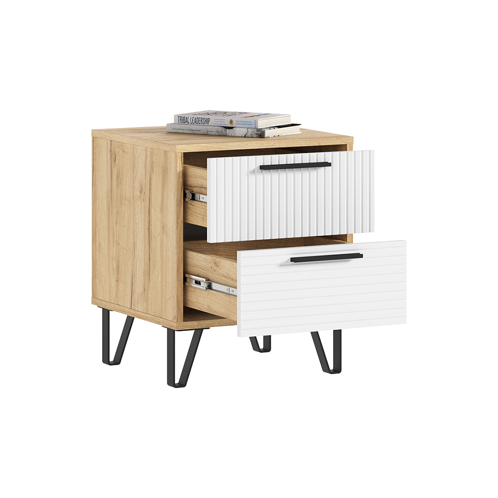 Тумбы Флэш (2 шт.), Браш Вайт, Дуб Крафт Тумбы Флэш (2 шт.), Браш Вайт, Дуб Крафт