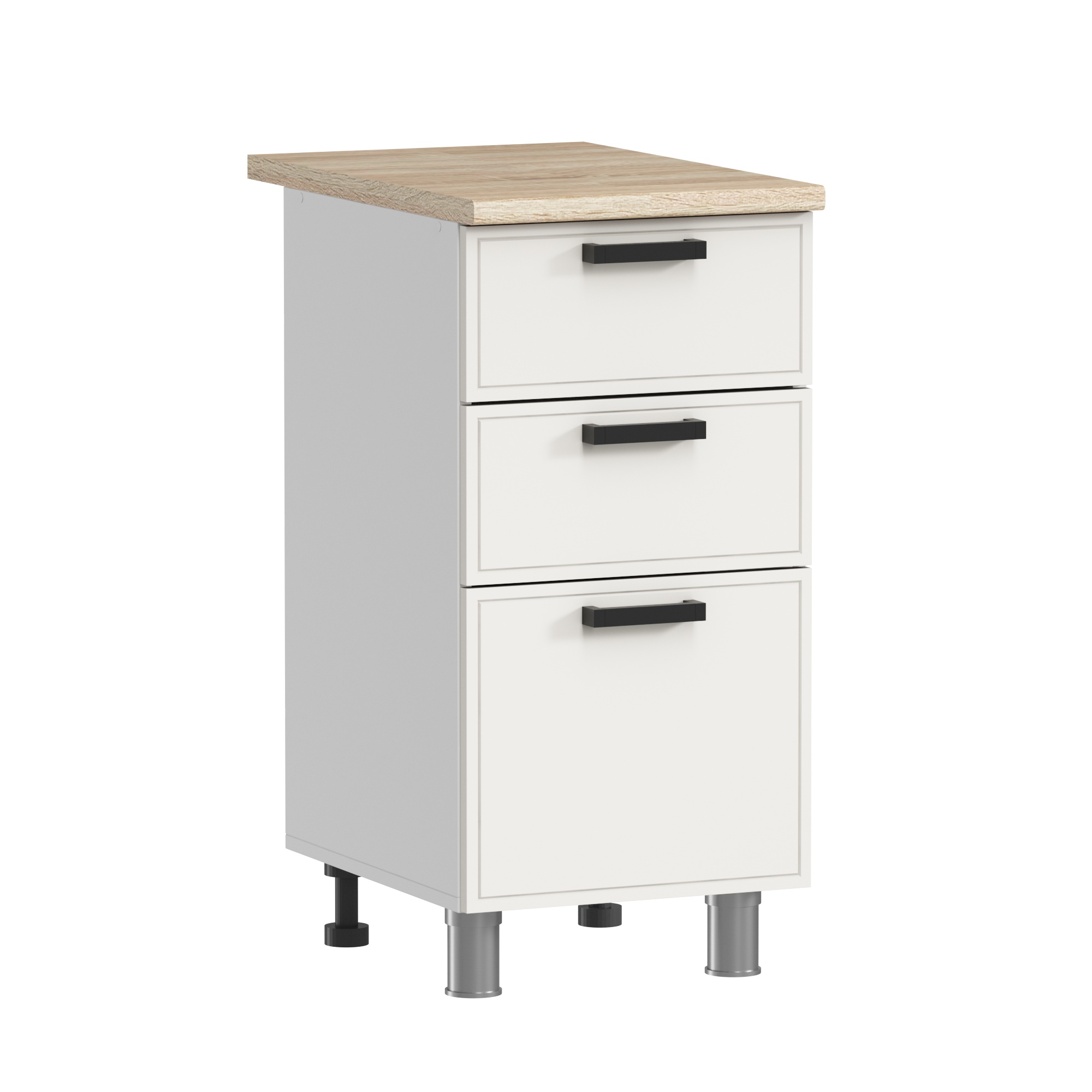 ГК Аленушка 1,6м Магнолия Молочный/Молочный, черный (без столешницы)