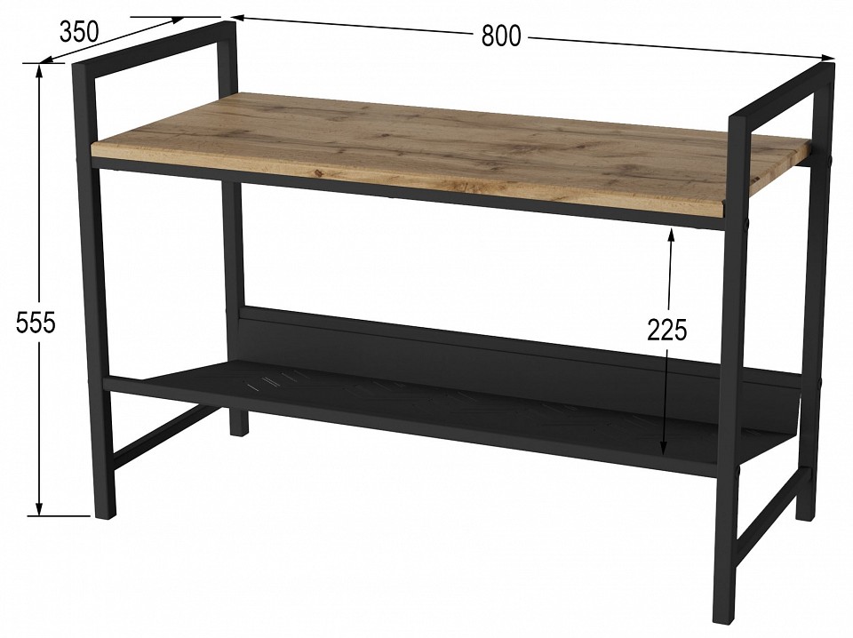 Банкетка-стеллаж для обуви Хигс СКП01