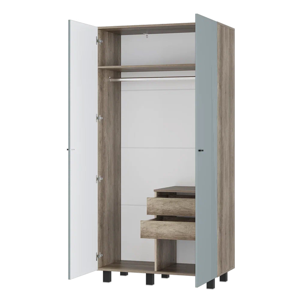 Шкаф двухстворчатый Олива ШК-03, Дуб каньон/MF11