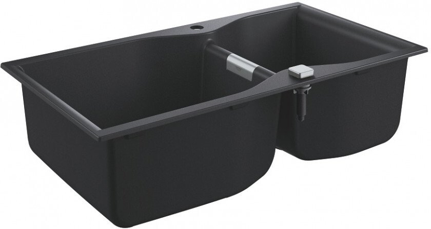 31658AP0 K700 Мойка с 2 чашами, 900 x 500 мм, черный гранит (3 шт.- пал.)