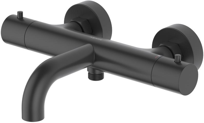 AQ1343MB ЕВРОПА термостатический смеситель для ванны, матовый черный