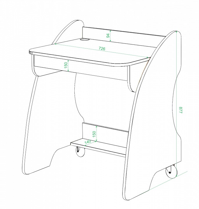 Стол письменный Домино СК-13