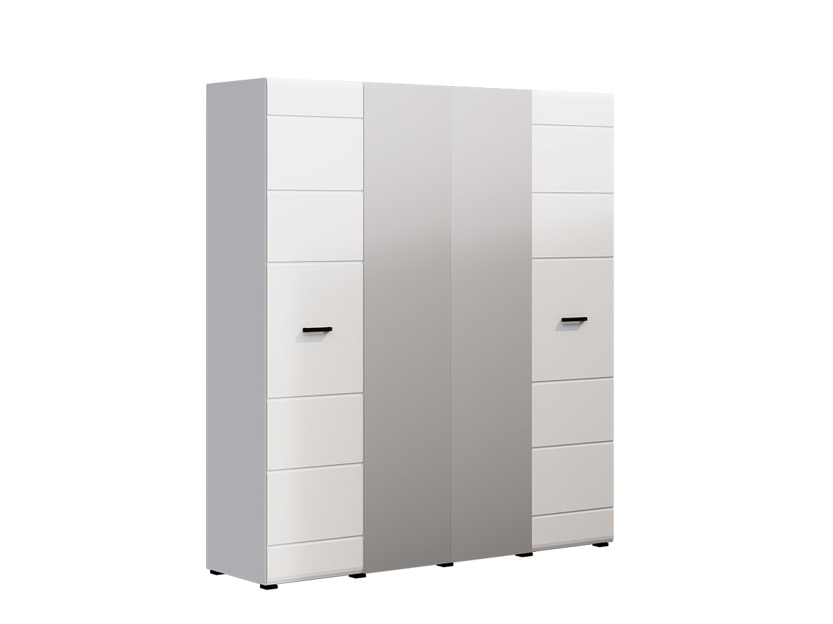 Шкаф четырехстворчатый Нэнси New, Белый глянец холодный