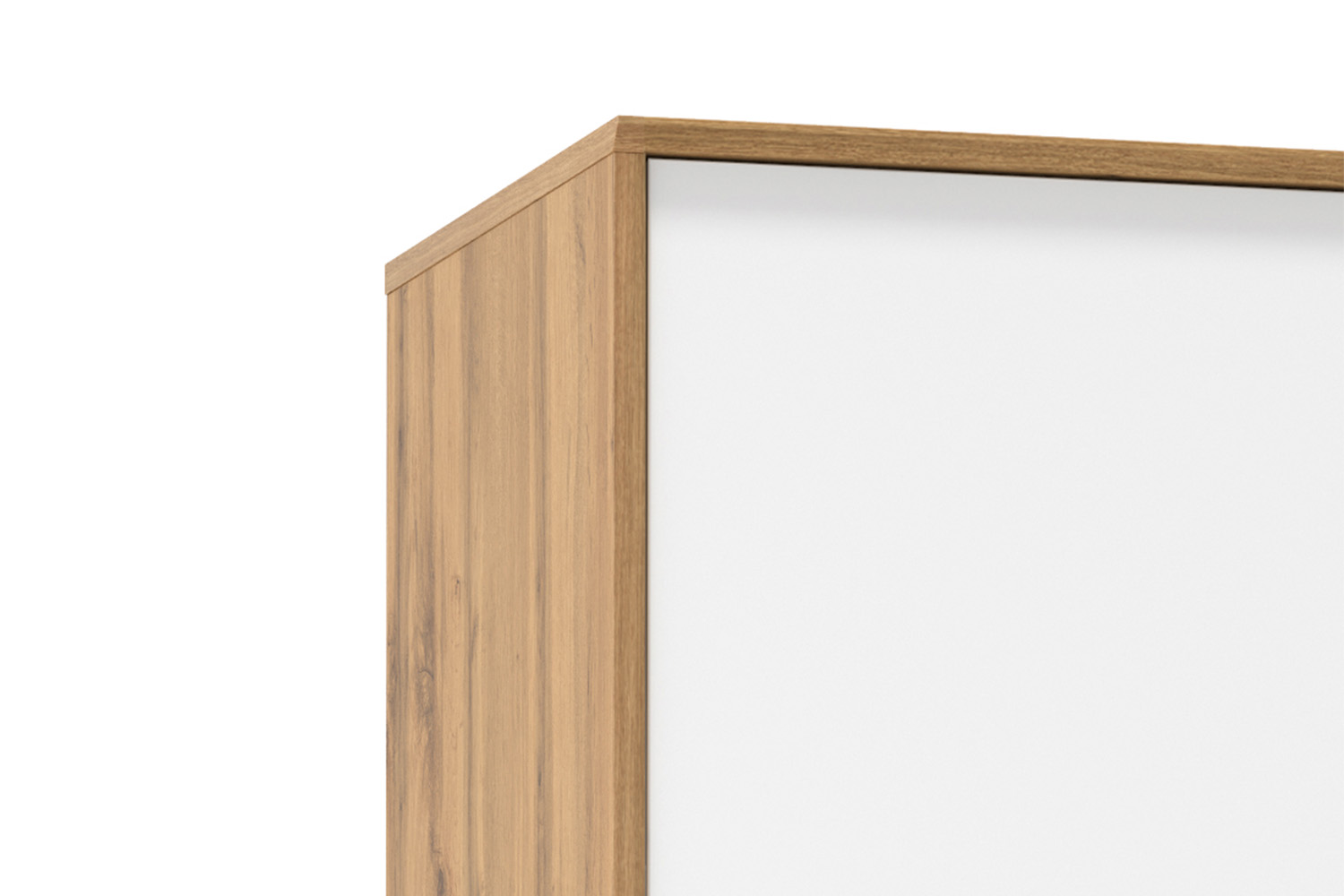 Шкаф для одежды Кензо 72.01, Дуб вотан, Белый