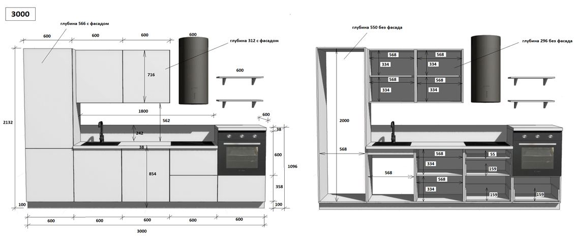 КГ 3000 ПВХ, Белый софт матовый Арника РМ в.11