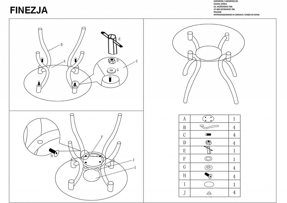 Стол обеденный Finezja A