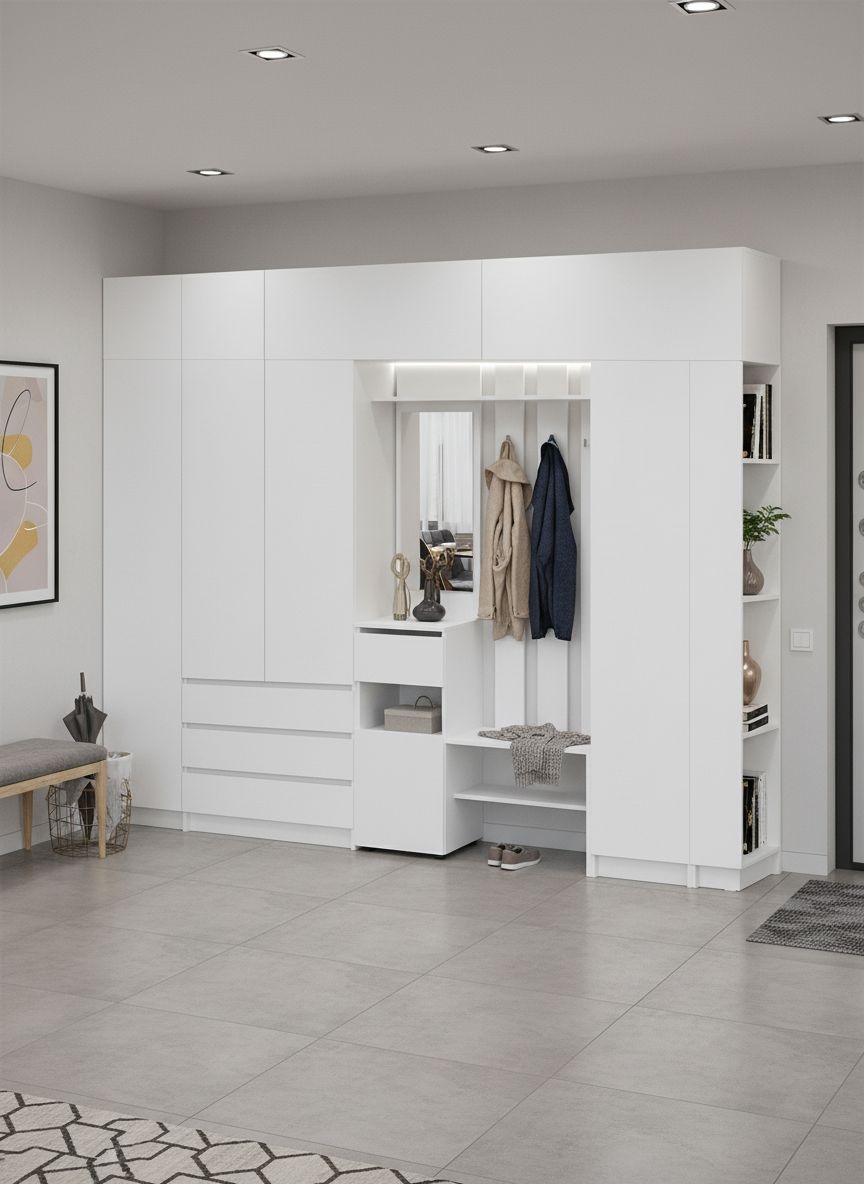 Прихожая Бали, Белый. Комплект 20