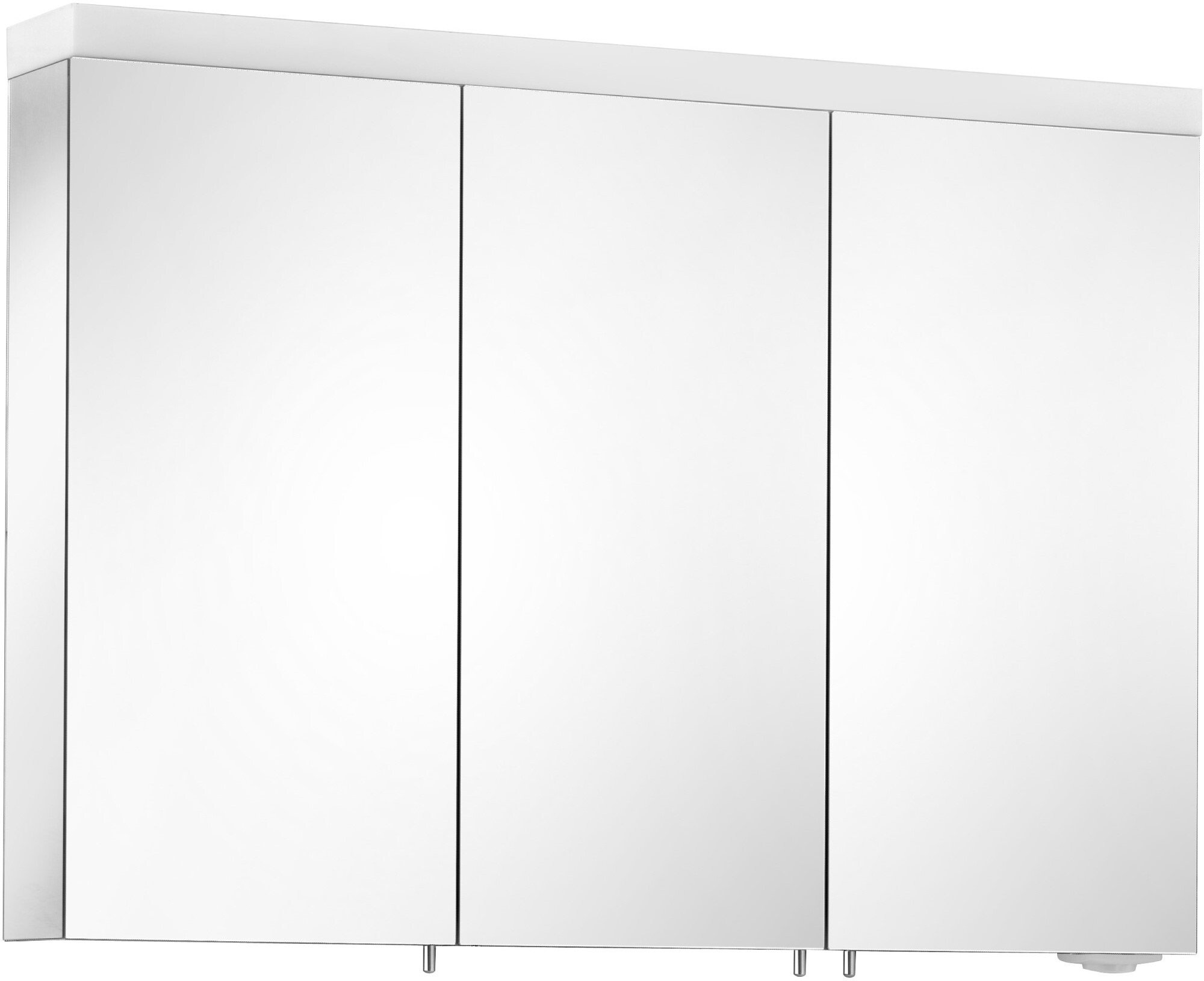 24204171301 ROYAL REFLEX.2 Зеркальный шкаф 1000*700*150 мм, 3 поворотные дверцы с хрустальным двойным зеркалом, боковины корпуса зеркальные