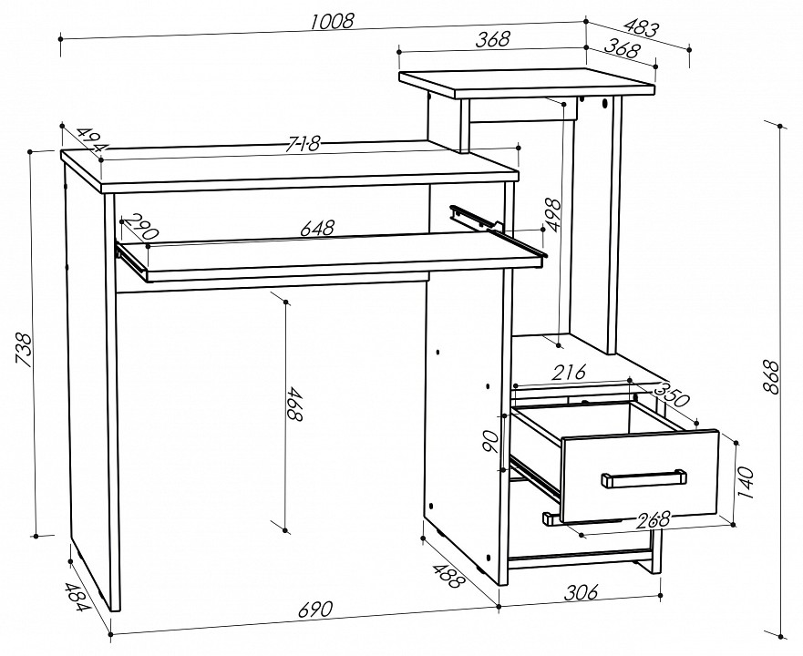 Стол компьютерный Джаз 24