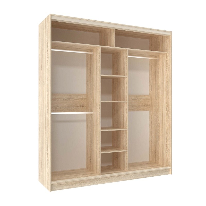 Шкаф-купе трехдверный 2000 Домашний Дуб сонома