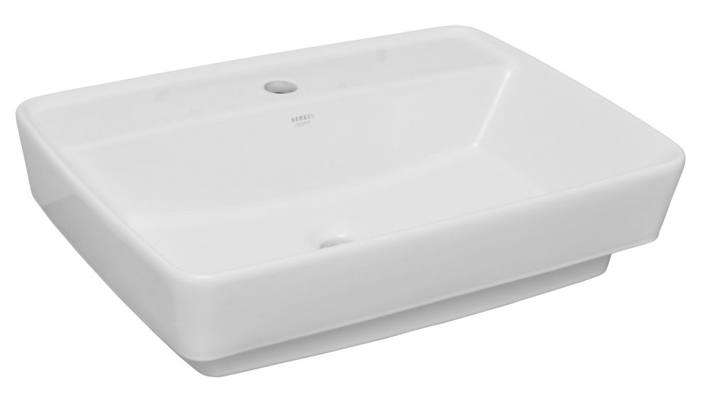 RT30TXS110H RITA прямоугольная раковина для установки в столешницу 44х59 см, с отверстием под смеситель, Serel