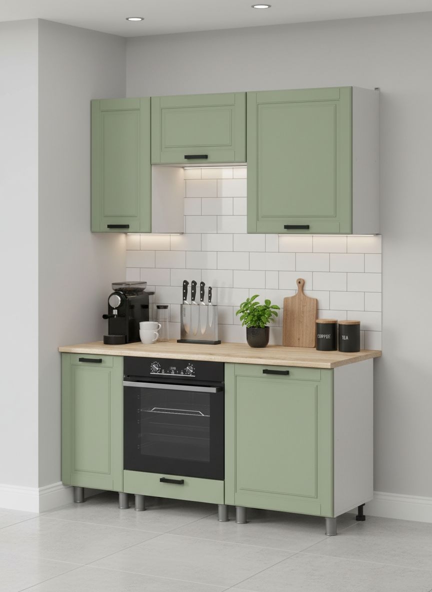 МК Аленушка 1,6м в.5 Астра Фисташка,скоба черный,сонома