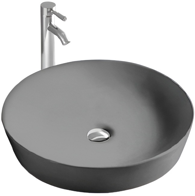 AQ5558-MG ЕВРОПА раковина 415*415*135 для установки на столешницу, матовый серый