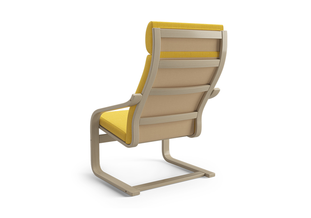 Кресло Тириль желтое / натуральное
