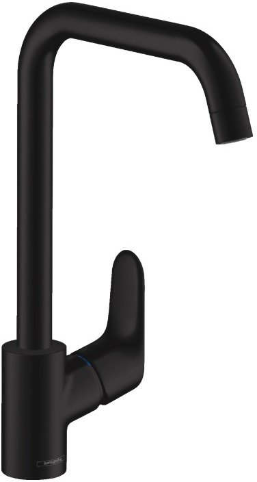 31820670 HG Focus смеситель для кухни матовый черный