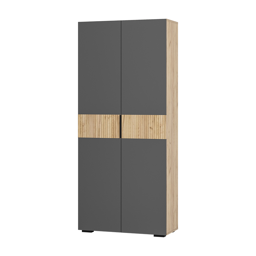 Шкаф 2-х створчатый "Сандра" ШК-04 Крафт/Графит/Тортуга (M27)