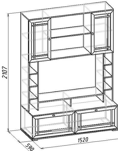 Стенка для гостиной Шерлок 1