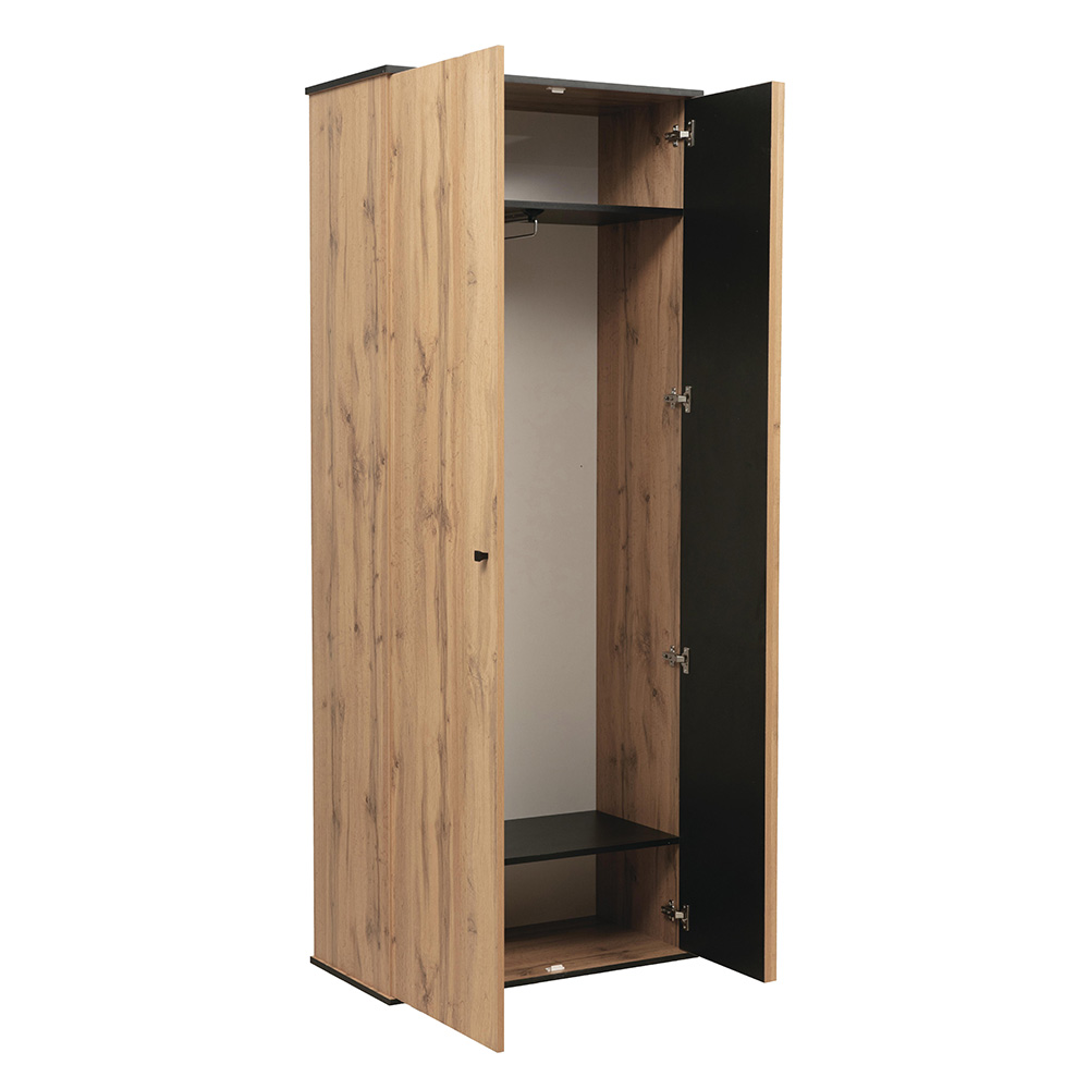 Шкаф для одежды Либерти 51.01, Дуб Вотан, Черный