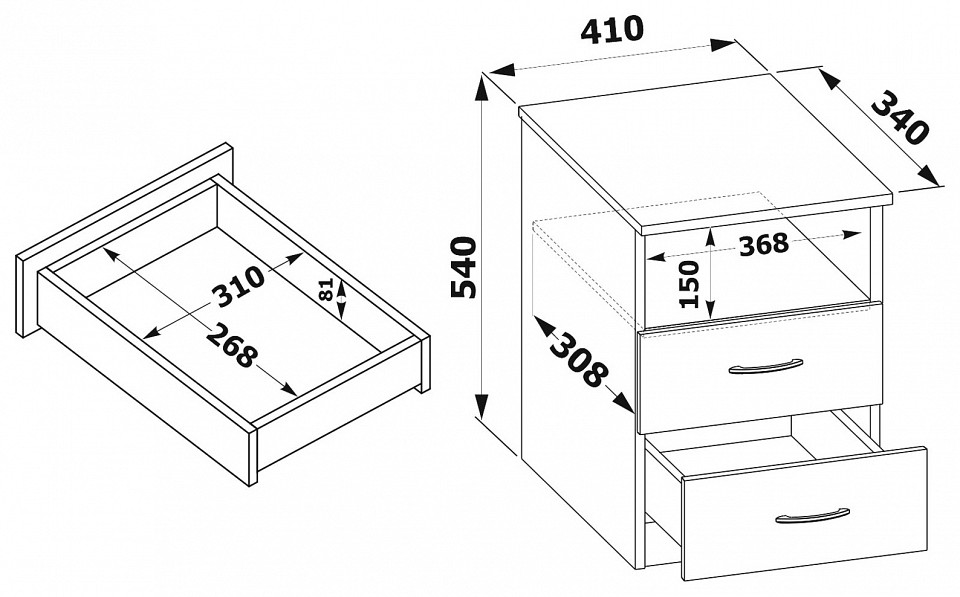 Тумбочка КТ-09.1