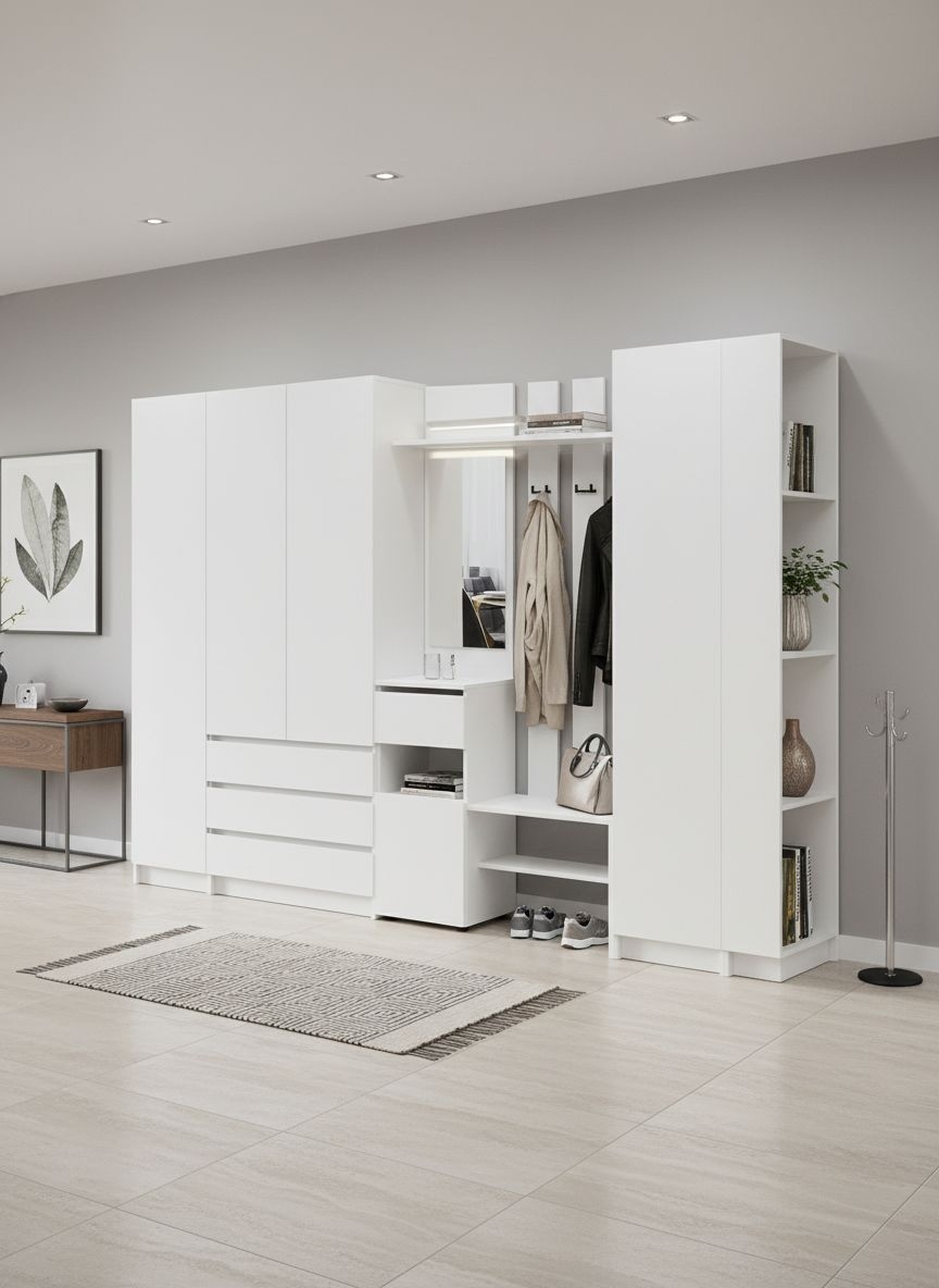 Прихожая Бали, Белый. Комплект 6