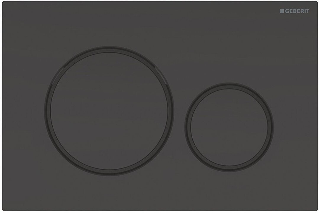 115.882.DW.1 Клавиша смыва Sigma 20, двойной смыв, к 111.300/350/361/362/380/390/796 черн глянц, черн мат