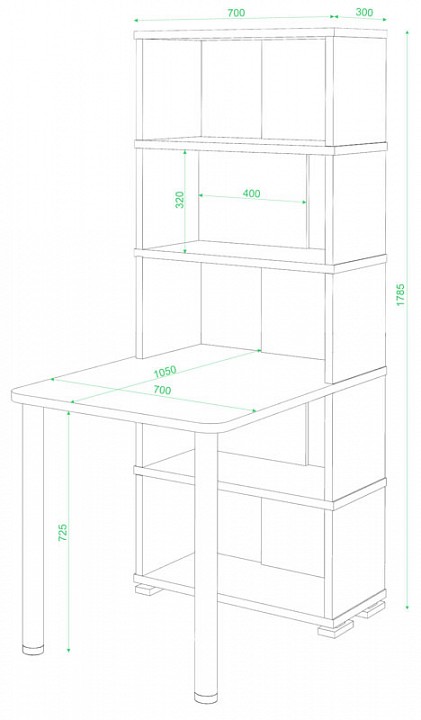 Стол компьютерный Домино СБ-10М/5