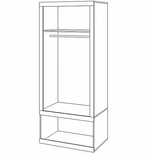 Шкаф платяной Toivo ШК90/60 Д