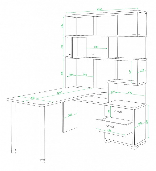 Стол компьютерный Домино нельсон СР-420-150 Стол компьютерный Домино нельсон СР-420-150