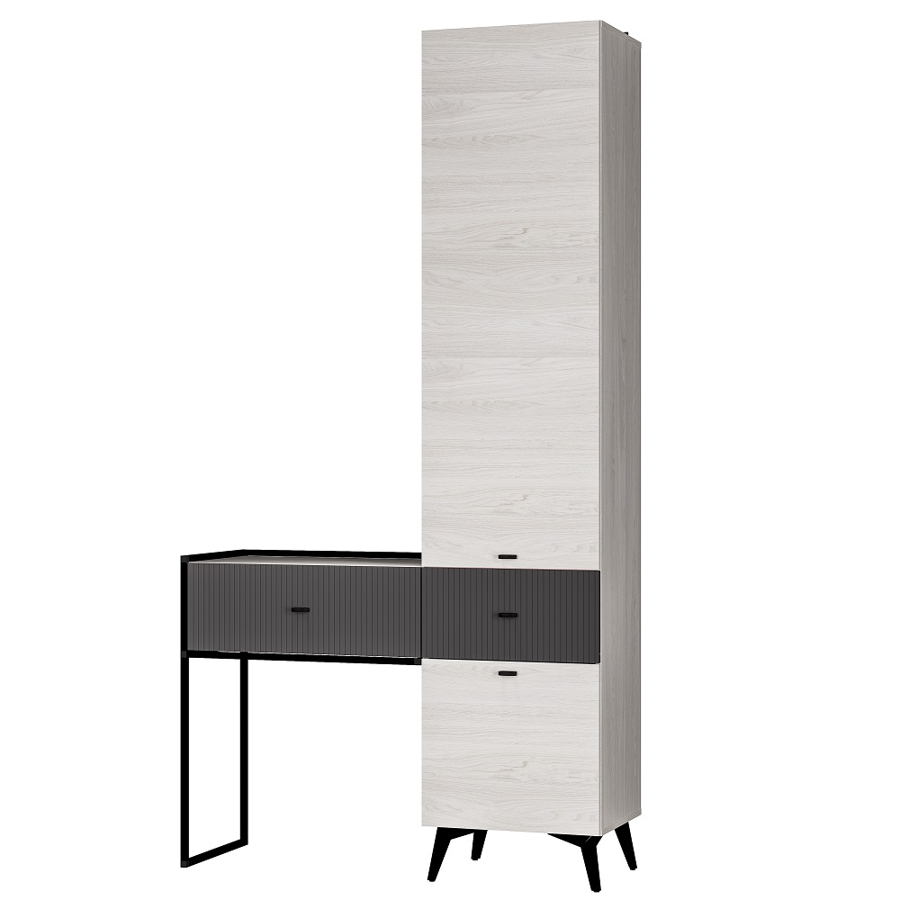 Прихожая Норд ПР-06, Ясень белый, Маренго